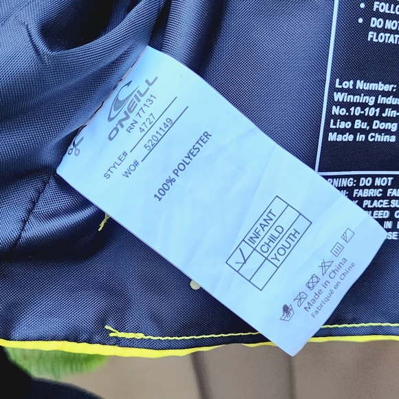 O'Neill Infant Superlite USCG Safety Life Vest Jacket Infant PED Up to 30 lbs - Picture 3 of 12
